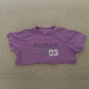 adidas purple crop top